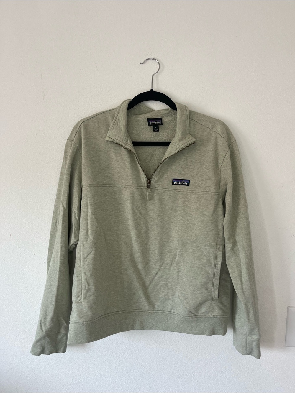 Patagonia Quarter Zip Sage Green sz M